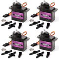 Miuzei MG90S 9G Micro Servo Motor Metal Gear for RC Plane Robot Arduino (4) | 2.0 kg.cm Torque, 0.08sec/60°Speed. 9 gram Mini Digital 180 Degree Steering Servo Kit for Helicopter Airplane Car Boat Diy