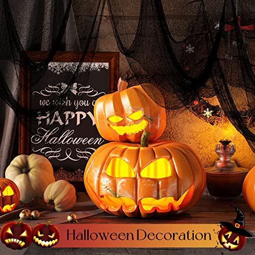 6 Pack Black Halloween Creepy Cloth, 30 x 72 Inch - Yobbai | Stretchy Cotton Gauze; Easy to Hang, Cut & Shape for Haunted Houses, Porches, Doorways, Mantels, Parties, Indoor or Outdoor