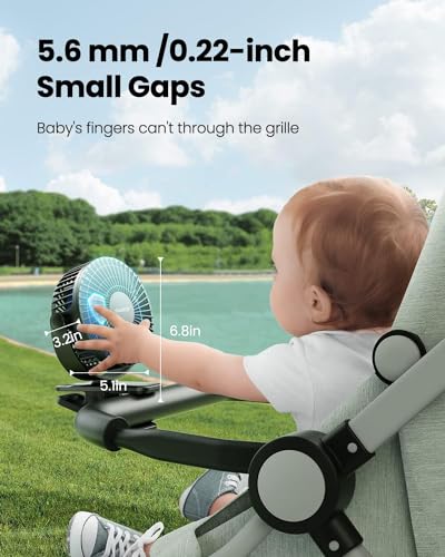 Gaiatop Portable Clip on Fan, Mini Personal Quiet Rechargeable Fan