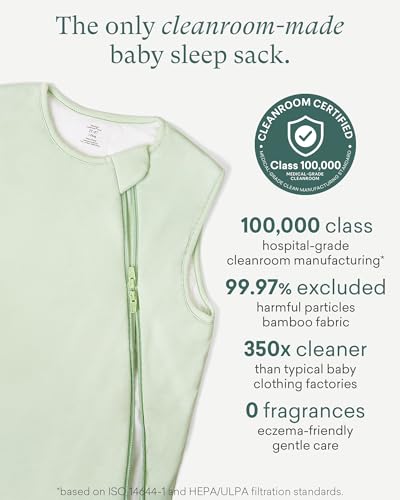 PurComfy Supersoft Bamboo Viscose Sleep Sack, 1.0 TOG Baby Sleeping Bag | Ideal For Sensitive Skin, 2-Way Zipper, All Season Baby Wearable Blanket, Neutral for Boy Girl