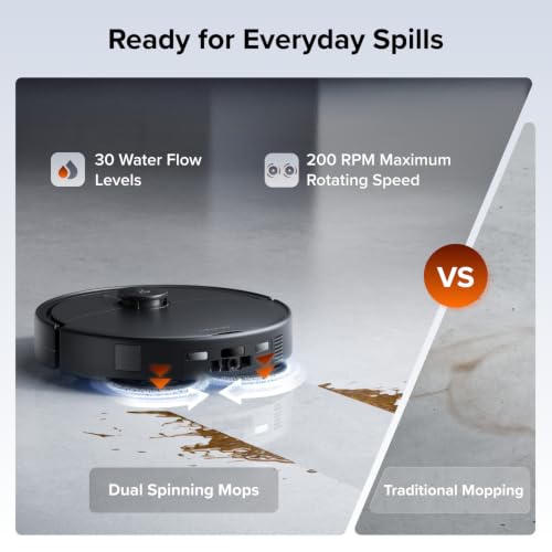 roborock 2026 New Qrevo 2 Pro Robot Vacuum and Mop, 20,000Pa Suction | FlexiArm Edge Mopping, Zero-Tangle, High-Temperature Mop Self-Cleaning, Smart Obstacle Avoidance for Pet Hair & Carpet, Black