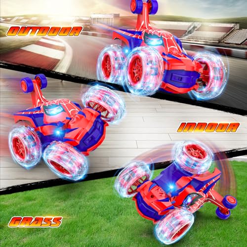 Mafbeanl Remote Control Car Stunt RC Cars 360° Rotating | 2.4GHz Rechargeable Wheel Lights Toys Car Gift for Boys 3 4 5 6 7 8 9 10 11 12