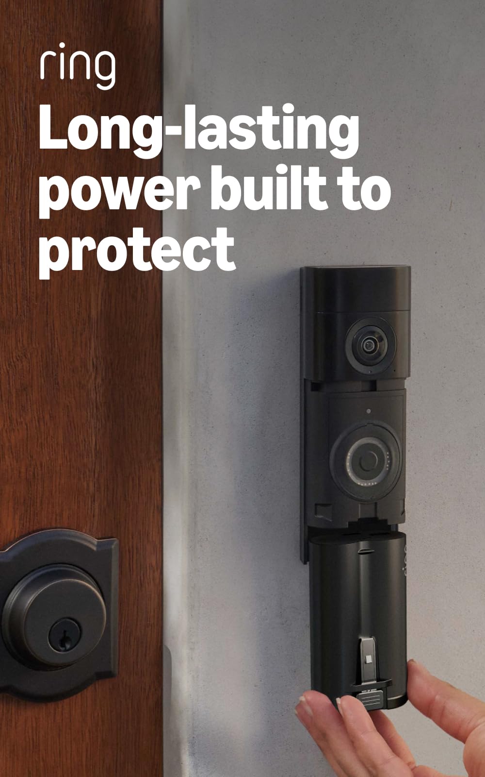 Ring Battery Doorbell 4K Pro (newest model), Retinal 4K with wide-angle video, up to 10x Enhanced Zoom, Night Vision, and Quick Release Ultra Battery Pack, Deep Silver