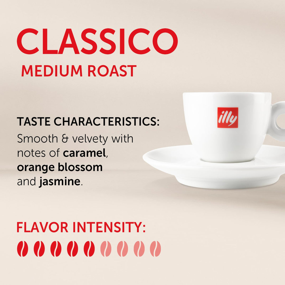 illy Ground Espresso Coffee, Classico Medium Roast, 8.8 oz | 100% Arabica, Premium Italian Coffee, Pre-Ground for Espresso Machines