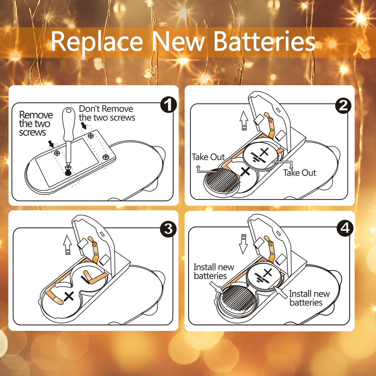 6 Pack Fairy Lights Battery Operated With Timer,2 Remotes,20 LED Warm White | 6.5ft Twinkle Lights,Waterproof Silver Wire Firefly Lights DIY Mason Jar Wedding Party Christmas Centerpiece Table Deco
