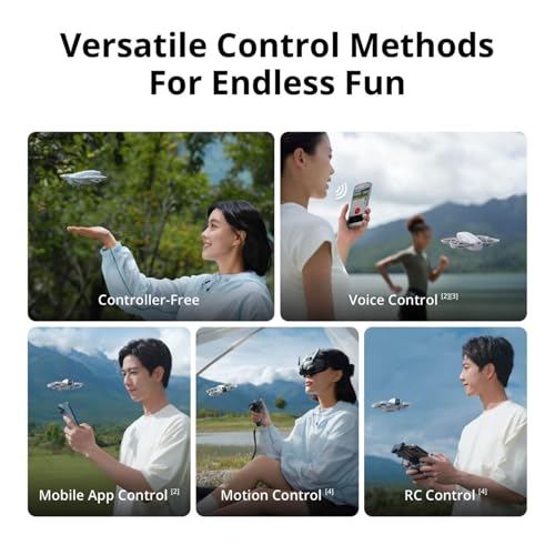 DJI Neo, Mini Drone with 4K UHD Camera for Adults, 135g Self Flying Drone that Follows You, Palm Takeoff, Subject Tracking, QuickShots, Stabilized Video, Built-In Propeller Guard (Controller-Free)