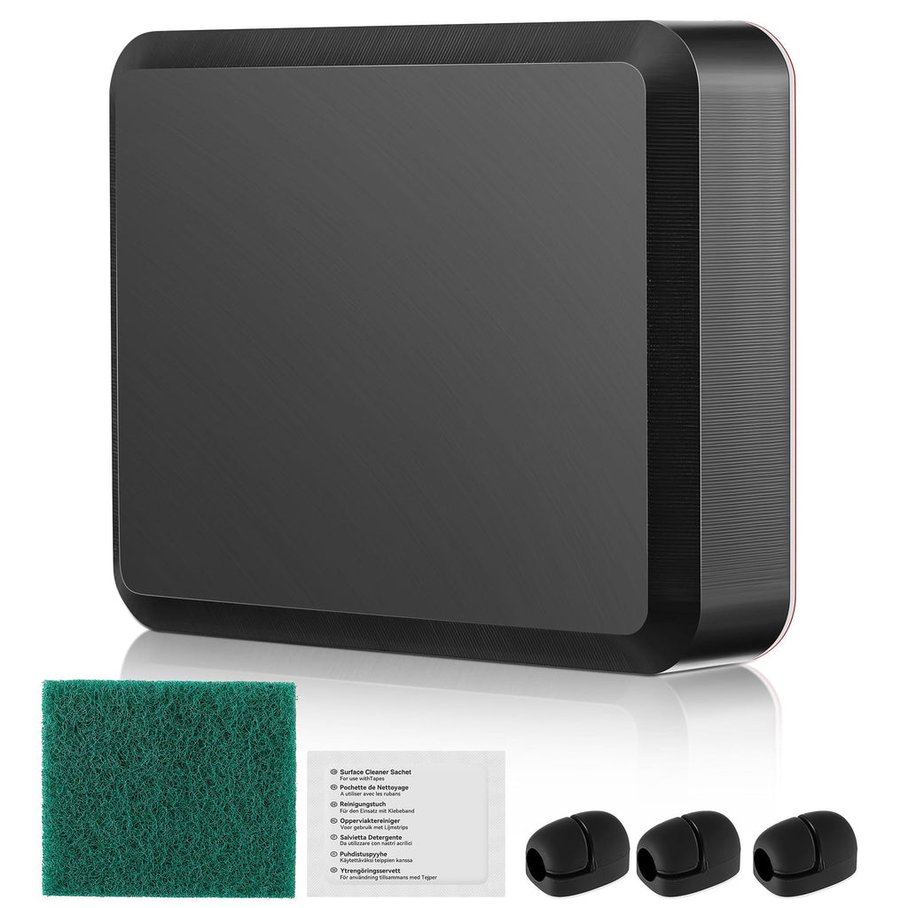 Transducer Mounting Plate Kit Transducer Pad,Black,4.3 x 3.5 Inch | Adhesive mount plate, 25mm pad, Cleaning wipes & clips, No-drill transducer installation