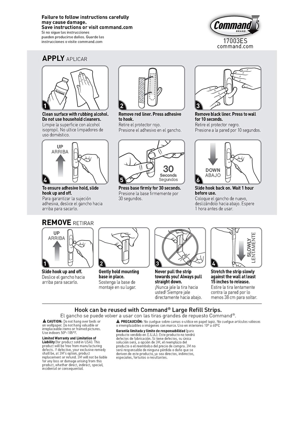 Command Large Utility Hooks, 7-Hooks, 12-Strips, Organize Damage-Free | Damage-Free Hanging Wall Hooks with Adhesive Strips, No Tools Adhesive Hooks for Hanging Decor, Holds up to 5 lb