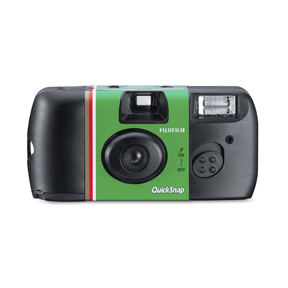 Fujifilm QuickSnap Flash 400 One-Time-Use Camera - 27 Exposures | 35mm disposable camera with 400 speed film and built-in flash for photography, travel and events