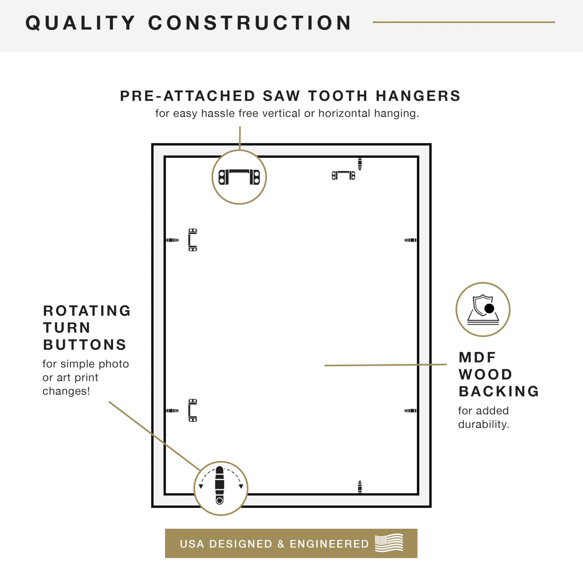 MCS Studio Gallery Poster Frame, 18x24, Black Woodgrain, 1-Pack | Studio Gallery Poster Frame For Photos & Art Prints, 18x24 Inch, Black Woodgrain Engineered Wood, 1-Pack