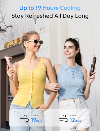 JISULIFE 3 IN 1 Portable Fan with Power Bank & Flashlight Featured | 19H Max Cooling, USB Rechargeable, Pocket-Sized Handheld Fan for Travel, Cruise, Concerts, Makeup, Halloween Gifts for Women