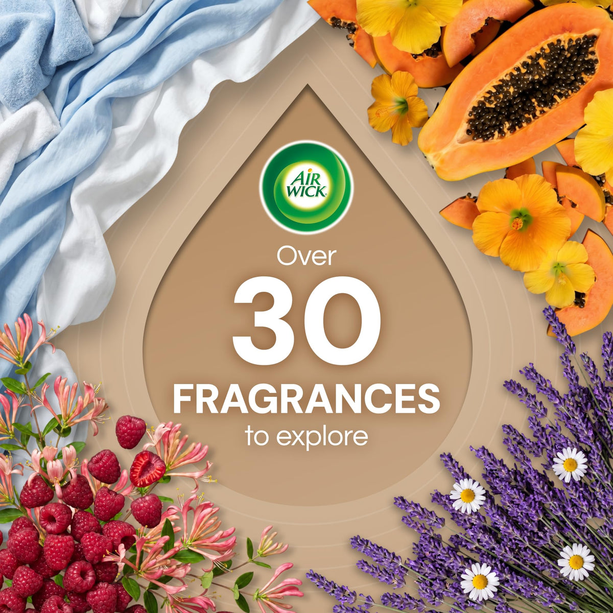 Air Wick Plug-In Scented Oil Refills, Hawaii with Essential Oils, 10 Count