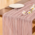 Pink Cheesecloth Table Runner Fall Boho Wedding Birthday Party Home Decor