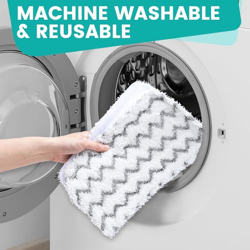 6 Pack Steam Mop Replacement Pads Compatible with Shark Steam Mops | Fit for S1000/S1000A/S1000C/S1000WM/S1001C, Floor Steamer Pads Washable, Reusable Microfiber Cleaner Pads