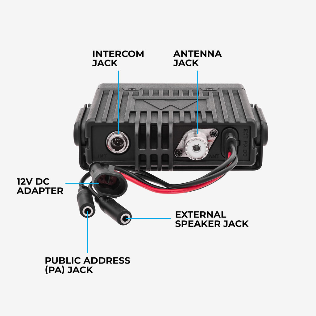 Midland MXT295 15W MicroMobile GMRS Two-Way Radio with Bluetooth Mic | Wireless Bluetooth Mic, IP67 Waterproof, 99 Channels, 8 Repeater Channels, PA and Intercom, NOAA Weather Alert