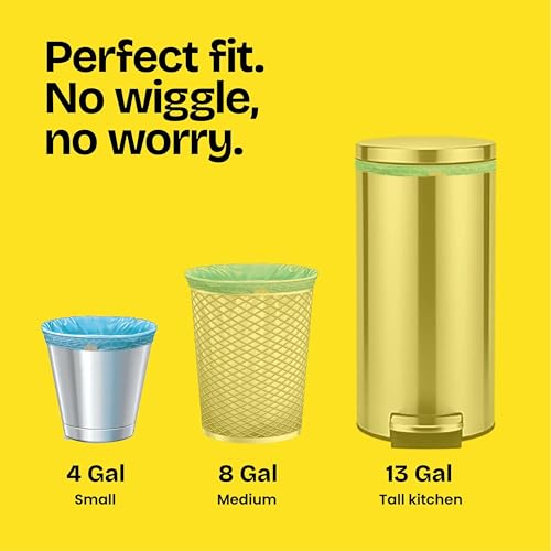 Glad Small Trash Bags, Great for Office, Bathrooms and Bedroom Bins, Beachside Breeze Scented Garbage Bags, Odor Resistant with Drawstring, Febreze Freshness, 4 Gallon Trash Bags, 80 Count