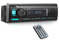 Pyle Marine Bluetooth Stereo Radio - 12v Single DIN Style Boat In dash Radio Receiver System with Built-in Mic, Digital LCD, RCA, MP3, USB, AM FM Radio - Remote Control - PLMRB29B (Black)