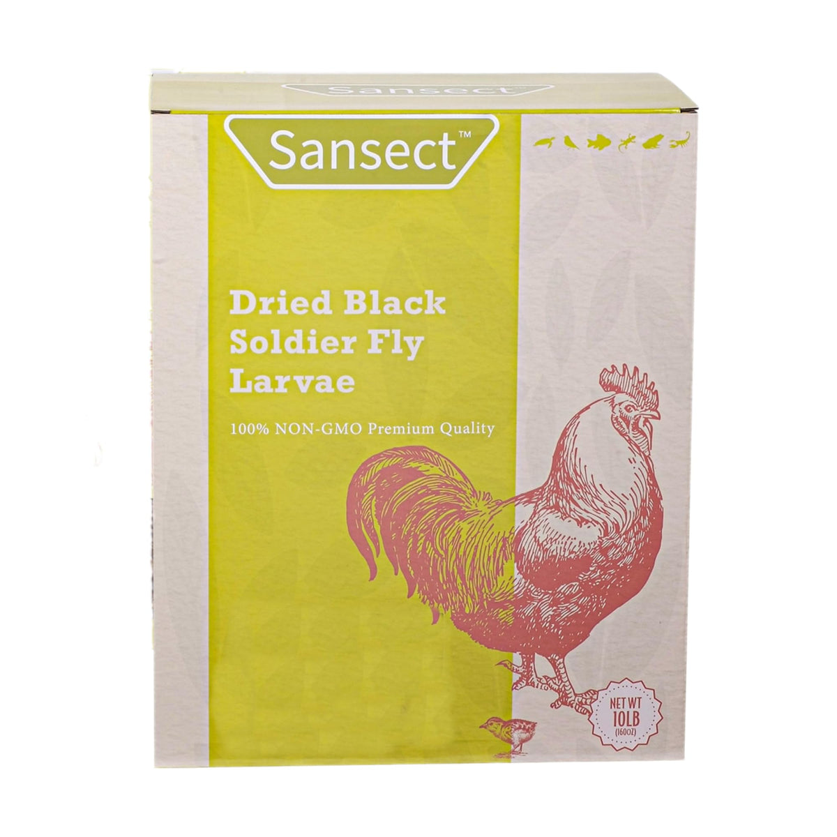 SANSECT 10LB Dried Black Soldier Fly Larvae, Chickens Feed for Wild Birds | High Protein Treats, More Calcium Than Dried Mealworms, 100% Natural Non-GMO Treat for Chickens Wild Birds, Ducks,Reptiles