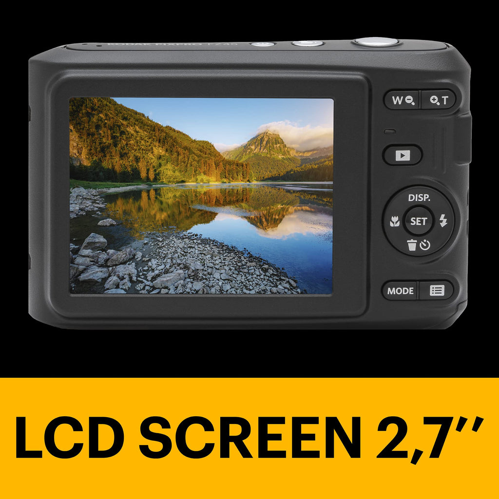 Kodak PIXPRO FZ45 16MP Compact Digital Camera, 4X Optical Zoom, AA, Black | 1080p Full HD Video, 27mm Wide Angle Lens, 2.7 Inch LCD, Point and Shoot, Digicam, Travel and Family Photos