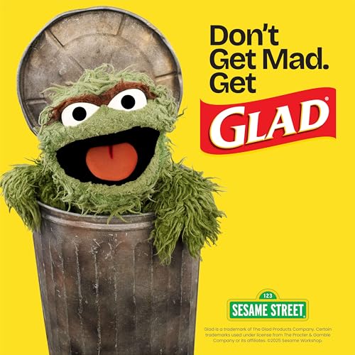 Glad ForceFlex MaxStrength Tall Kitchen Trash Bags, Rip and Tear Resistant, Cherry Blossoms Scented Pink Tall Garbage Bags, Odor Control, Febreze Freshness, 13 Gallon, 90 Count
