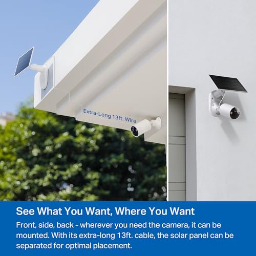 Tapo SolarCam C402 KIT 1080p Outdoor Wireless Security Camera | Battery Power with Solar, Person Detection, Subscription-Free Local Storage or Optional Cloud, Works with Alexa & Google Home