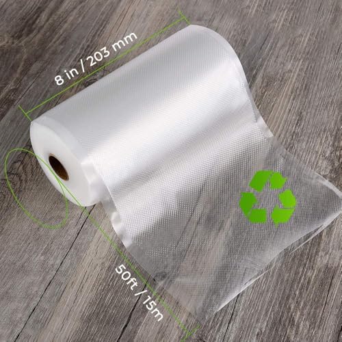 Vacuum Sealer Bags For Food 6 Pack, Kitchen Essentials, Sandwich Bags | (3 Rolls 11"x20'+3 Rolls 8"x20')Commercial Grade, BPA Free, Freezer Bags, Sous Vide Cooking, Puncture Prevention, Snack Bags