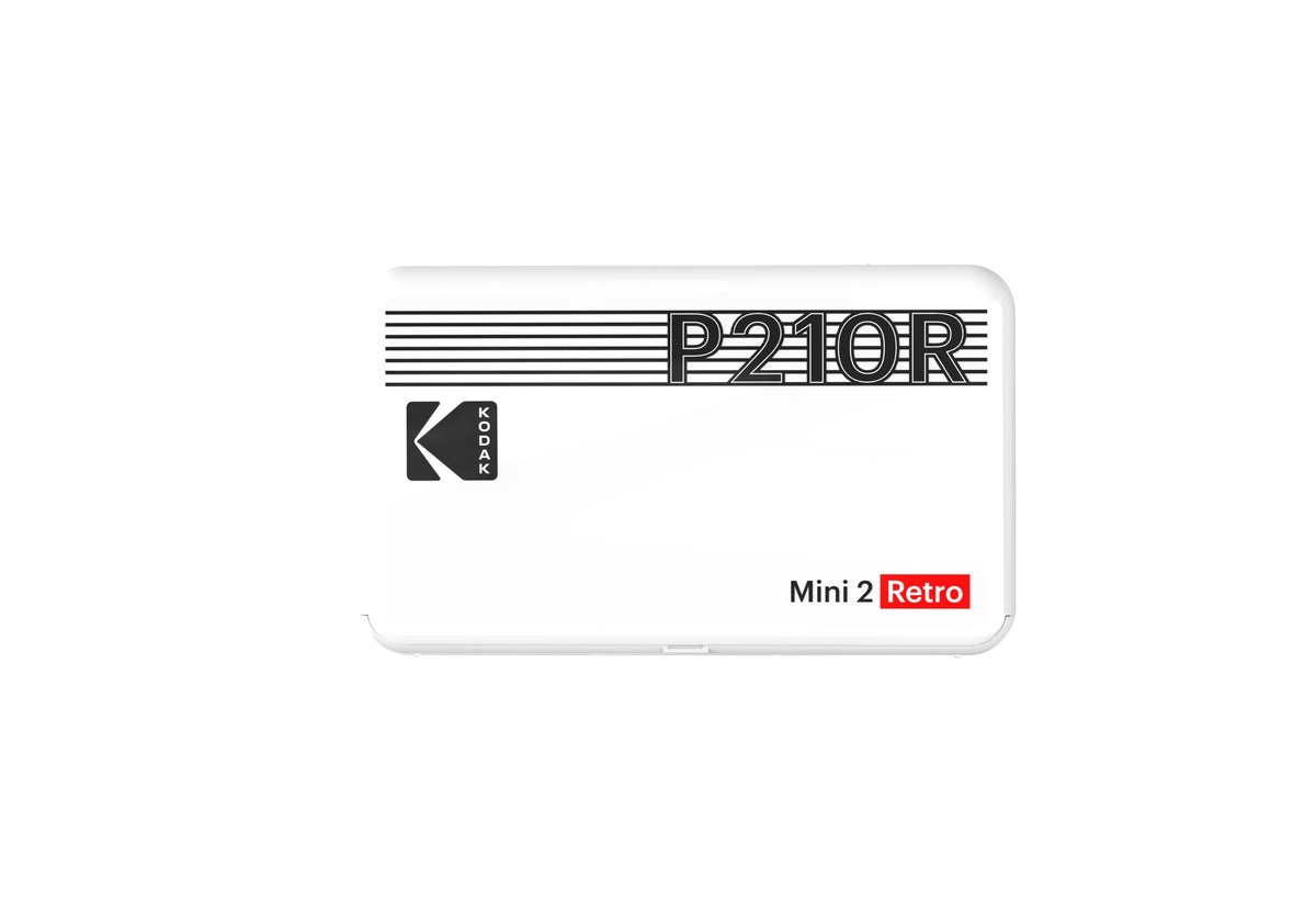 KODAK Mini 2 Retro 2x3 Portable Photo Printer, 4PASS, 38 Sheets, White | Bluetooth, iPhone & Android Smartphone Compatible, Smudge-Proof, Water-Resistant, Fade-Resistant