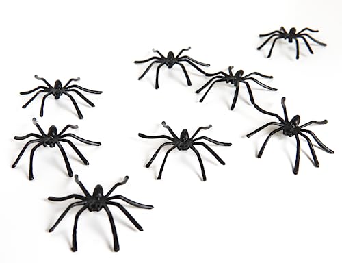 Happy Hippo Halloween Spider Web Decoration, 200 Square Feet & Plastic Spiders, Halloween Party Supplies, Spider Webs (Small, 200 Sq Feet) (8 Fake Spiders Included)