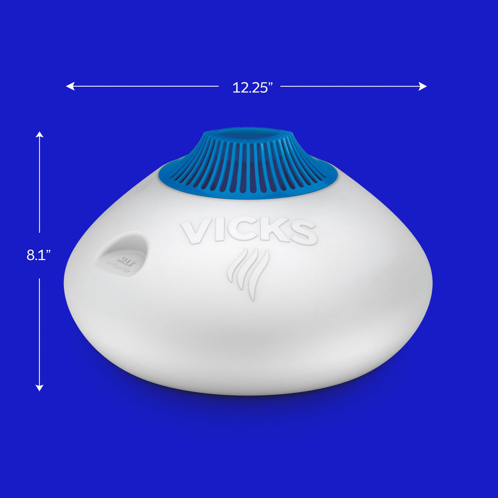 Vicks Warm Steam Vaporizer Humidifier for Medium and Large Rooms, 1.5 Gal | Warm steam humidifier provides warm relief at night for nasal congestion, can be used with VapoPads and VapoSteam