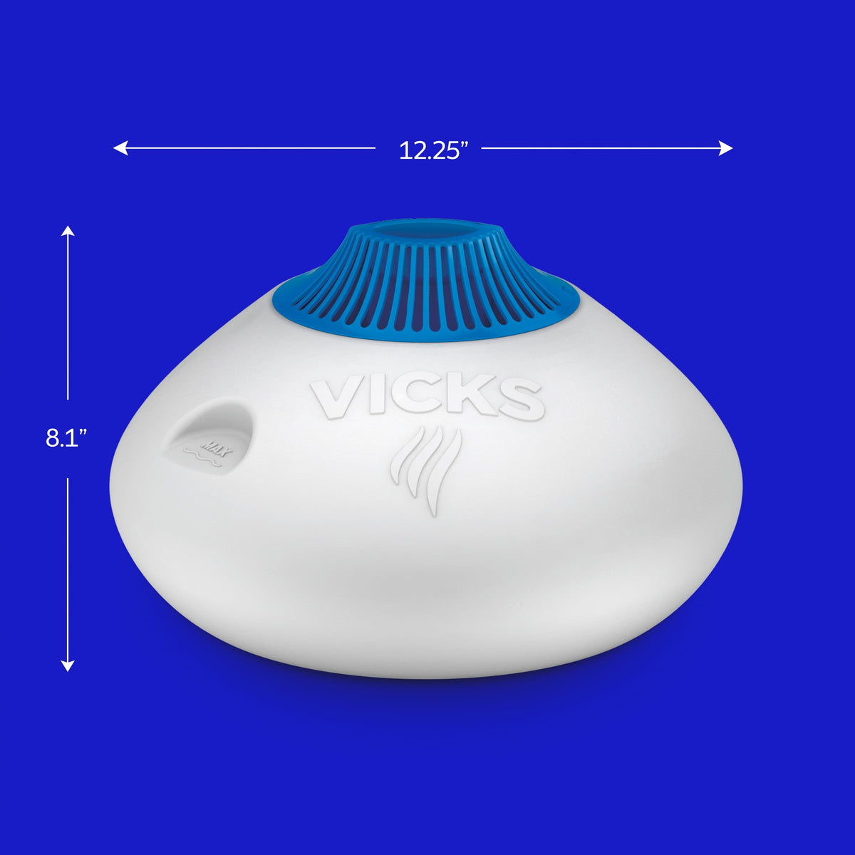 Vicks Warm Steam Vaporizer Humidifier for Medium and Large Rooms, 1.5 Gal | Warm steam humidifier provides warm relief at night for nasal congestion, can be used with VapoPads and VapoSteam