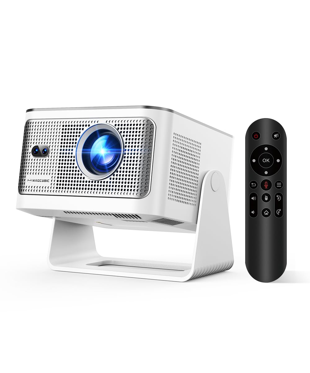 Magcubic HY350MAX Mini Projector, 600 ANSI, 4K Support, Auto Focus | Native 1080P Mini Portable Easy Setup 4-in-1 Auto WiFi 6 •BT5.4 • Android14 Movie Projector for Home Theater Outdoor