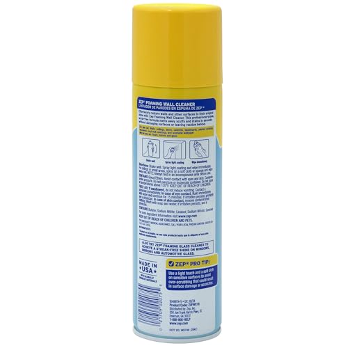 Zep Foaming Wall Cleaner - 18oz - Removes Scuffs & Stains | Removes Stains Without Damaging Finishes