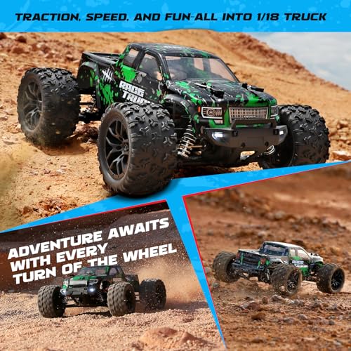 HAIBOXING 18859 1:18 Scale All Terrain RC Car, Hobby 4WD Remote Control Car | 2.4GHz Electric RC Vehicle 36 KPH High Speed 4X4 Waterproof Off-Road RC Truck with Two Rechargeable Batteries for RC Driving
