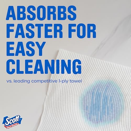 Scott Paper Towels, Choose-A-Sheet, 6 Double Rolls, 108 Sheets Per Roll | Absorbent, Deep-Cleaning Ridges, Virtually Lint-Free, Reliable