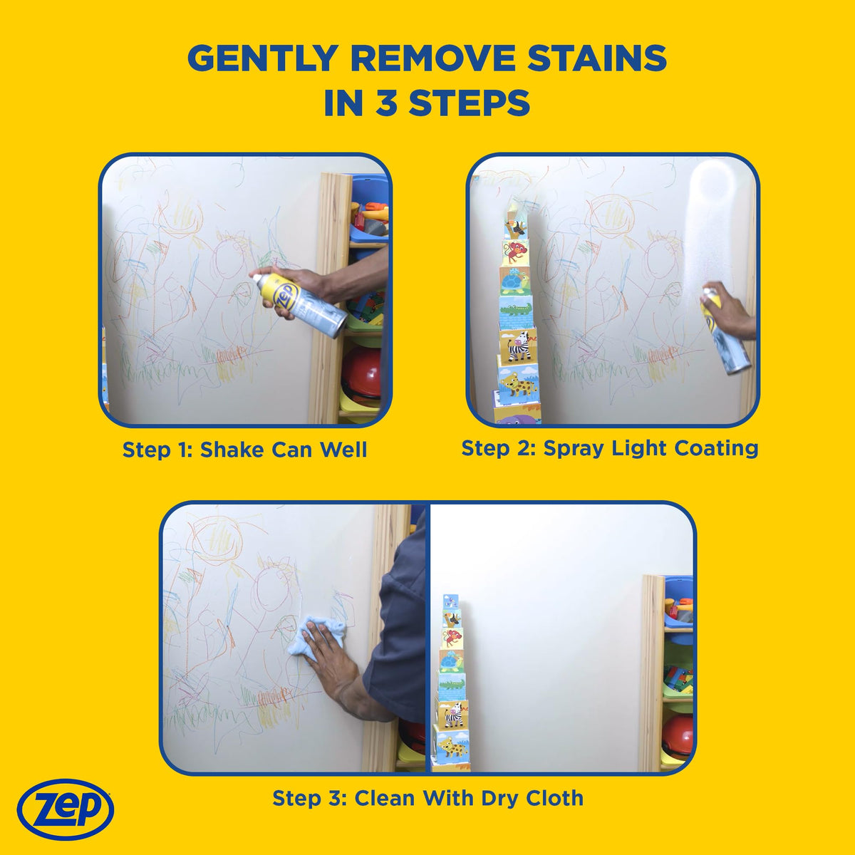 Zep Foaming Wall Cleaner - 18oz - Removes Scuffs & Stains | Removes Stains Without Damaging Finishes