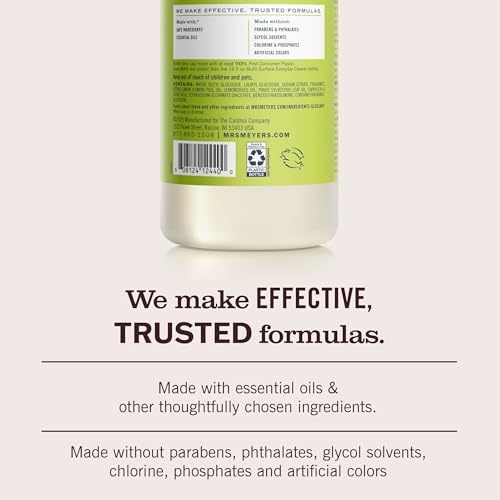 MRS. MEYER'S CLEAN DAY Multi-Surface Concentrate, Lemon Verbena, 2 Pack | 32 oz, Dilute with Water for Powerful Cleaner, Makes Up to 16 Gallons per Bottle, Removes Dirt and Freshens Surfaces