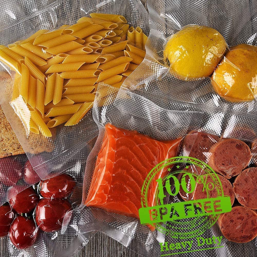Vacuum Sealer Bags For Food 6 Pack, Kitchen Essentials, Sandwich Bags | (3 Rolls 11"x20'+3 Rolls 8"x20')Commercial Grade, BPA Free, Freezer Bags, Sous Vide Cooking, Puncture Prevention, Snack Bags