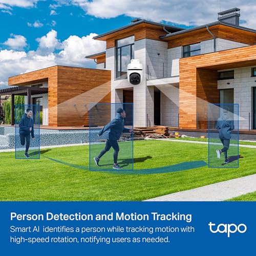 TP-Link Tapo 1080P Outdoor Wired Pan/Tilt Security Camera, C500 | 360° View, Motion Tracking, Works with Alexa & Google Home, Night Vision, Free AI Detection, Cloud & SD Card Storage