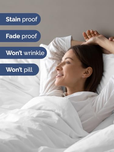 Duvet Cover King Size - Extra Soft 3 Piece with Zipper Closure - White | Extra Soft, Breathable, King Duvet Cover 104" x 90" with 2 Pillow Shams, Zipper Closures & Ties, Women, Men, Kids & Teens