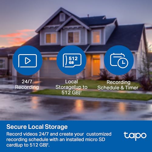 TP-Link Tapo 1080P Outdoor Wired Pan/Tilt Security Camera, C500 | 360° View, Motion Tracking, Works with Alexa & Google Home, Night Vision, Free AI Detection, Cloud & SD Card Storage
