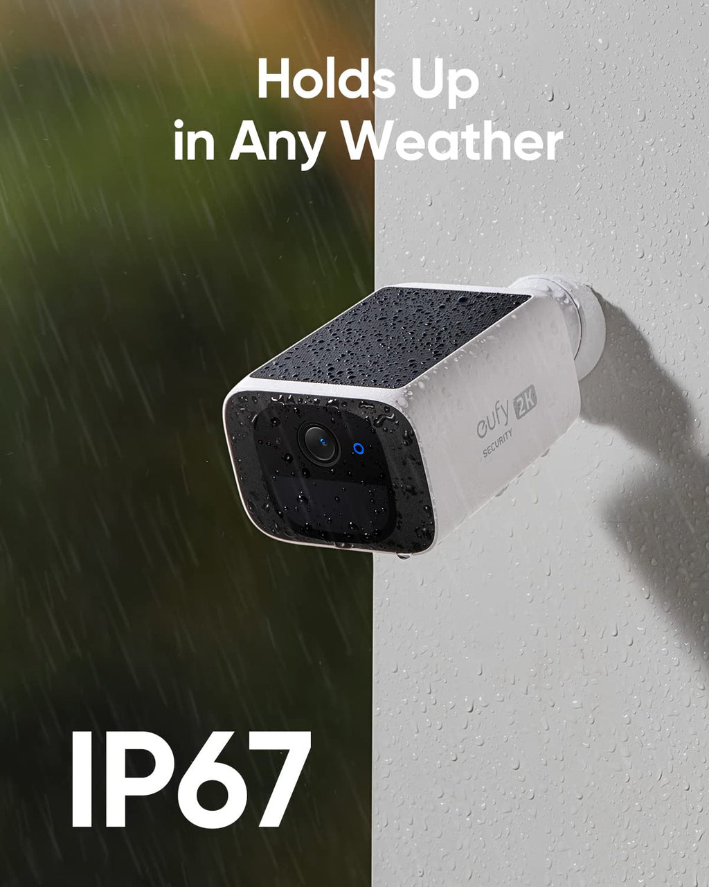 eufy Security SoloCam S220, Solar Security Camera, Wireless Camera Outdoor | 2K Resolution, Continuous Power, Built-in 8GB, No Subscription, HomeBase 3 Compatible, for Outdoor Surveillance
