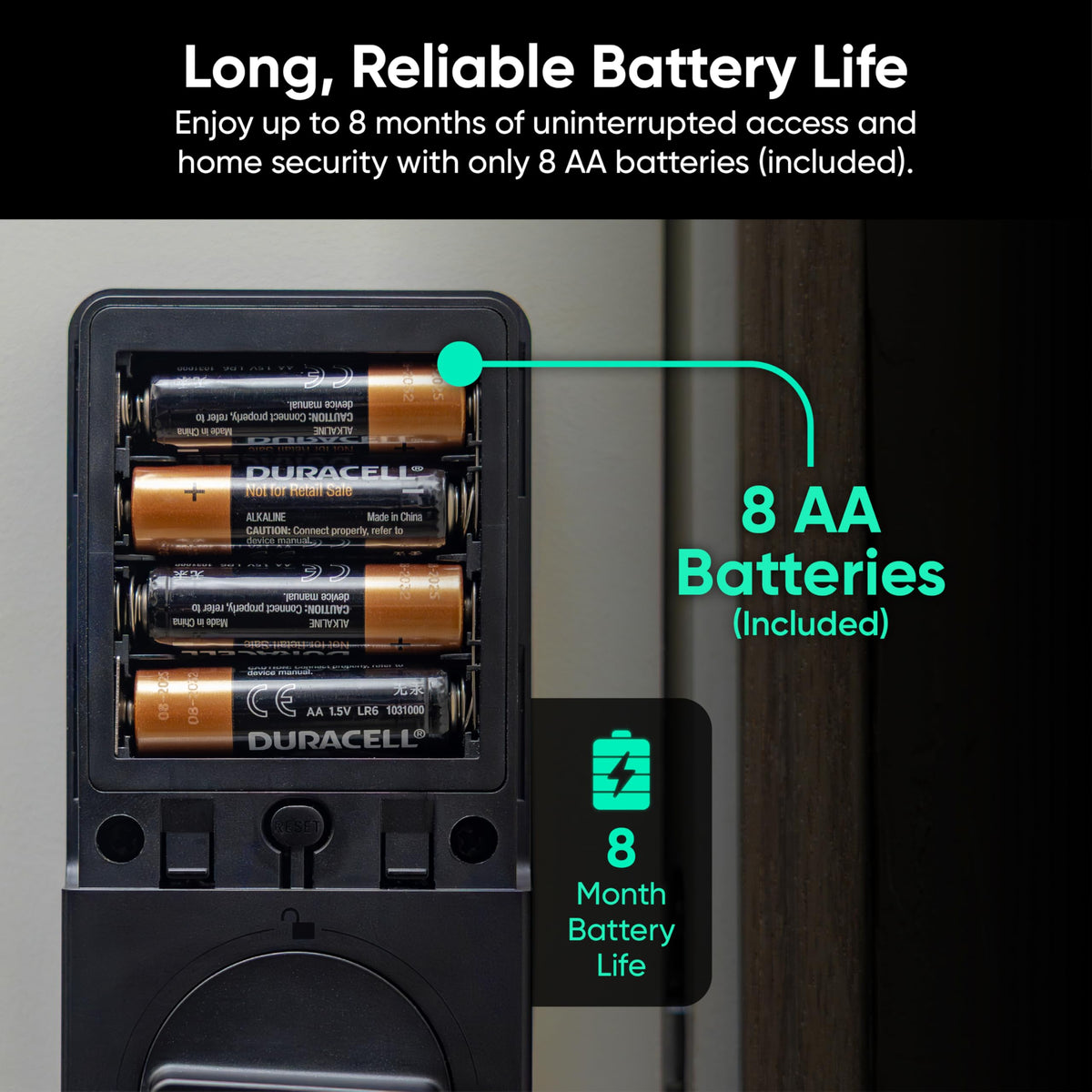 Wyze Auto-Lock Bolt v2, Fingerprint Keyless Entry Smart Lock, AI Learning Scanner with Wi-Fi Front Door Lock Deadbolt, Auto-Lock, 8 Months Battery, BHMA2, IP53, Anti-Peep Keypad, Backup Keys