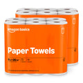 Amazon Basics 2-Ply Flex-Sheets Paper Towels, 12 Basics Rolls = 40 Regular Rolls, Everyday Value with 150 Sheets per Roll, Packaging May Vary