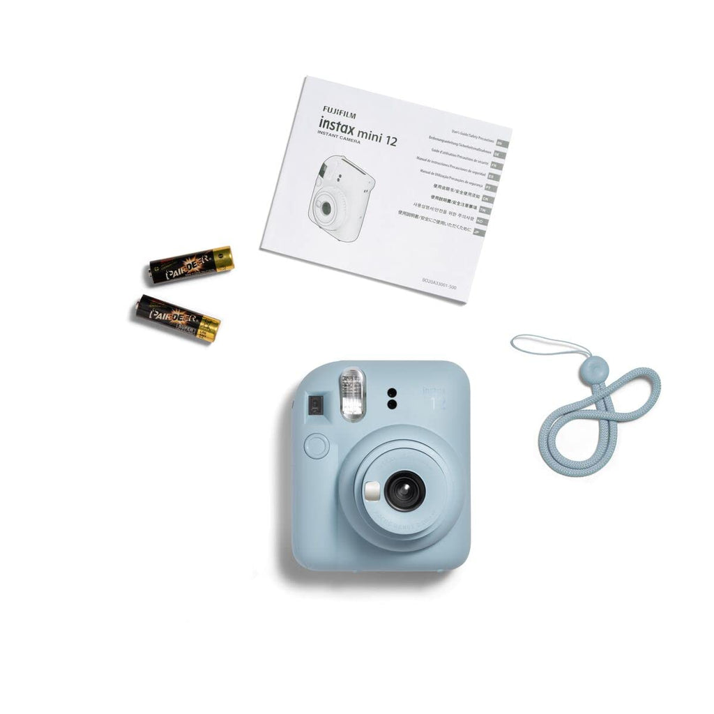 Fujifilm Instax Mini 12 Instant Film Camera - Pastel Blue | Instax Mini 12 with automatic exposure and selfie mirror for photography, scrapbooking and gifting