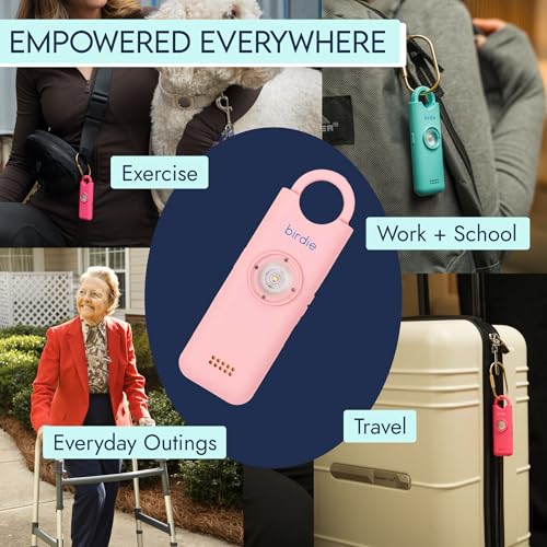She’s Birdie 3.0 New Version – The Original Personal Safety Alarm for Women by Women–Loud Siren, Flash Light and Rechargeable Battery in a Variety of Colors (Lavender Purple)