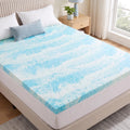OLIXIS 2 Inch Twin Cooling Gel Infused Memory Foam Mattress Topper, Bed Pad | CertiPUR-US Certified, Soft Ventilated Pressure Relieving Bed Pad in a Box, Breathable Plush Feel