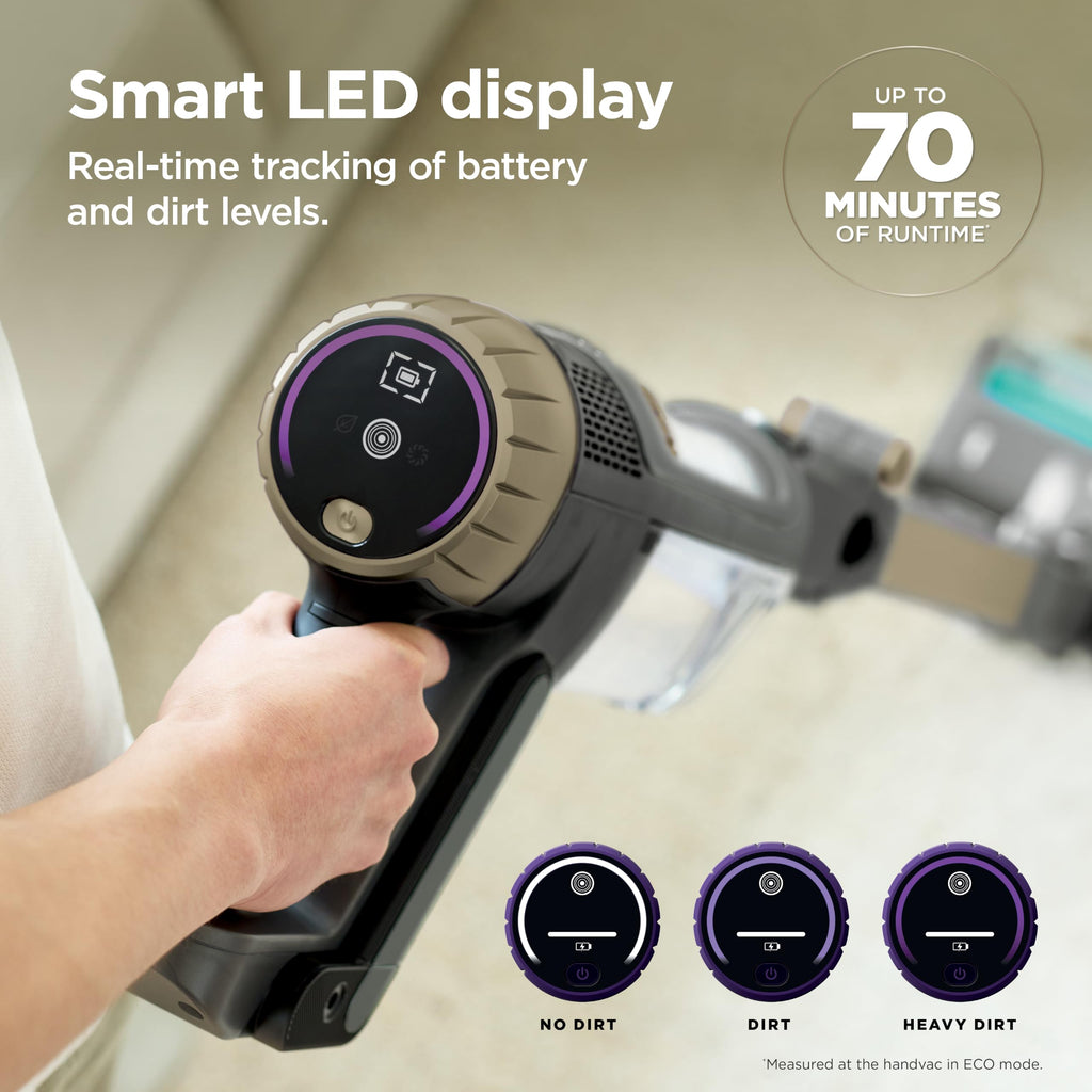 Shark® PowerDetect® Pet Plus Clean & Empty Cordless Stick Vacuum, IP3253 | Auto-Empty System, Powerful Suction, HEPA, Carpet & Hard Floor, Portable, Vacuum for Pet Hair, 70-Min Runtime, Gray