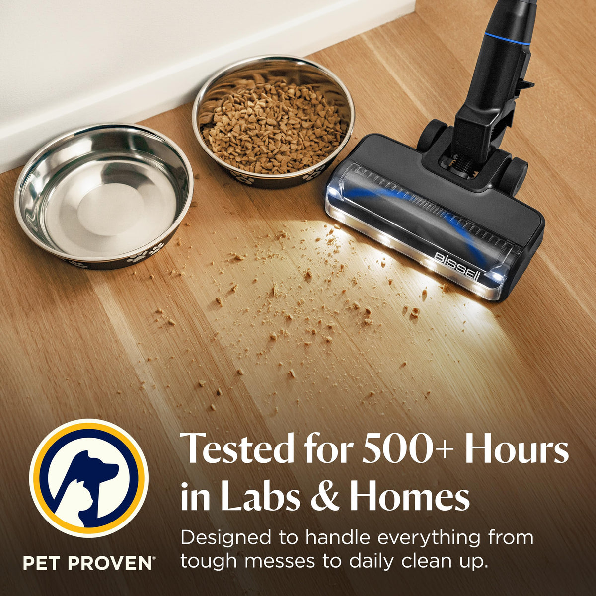 Bissell PowerClean FurFinder 200W Self-Standing Cordless Vacuum, 4052 | Bright headlights; wall mount; removable battery; upholstery tool; self-standing for easy storage