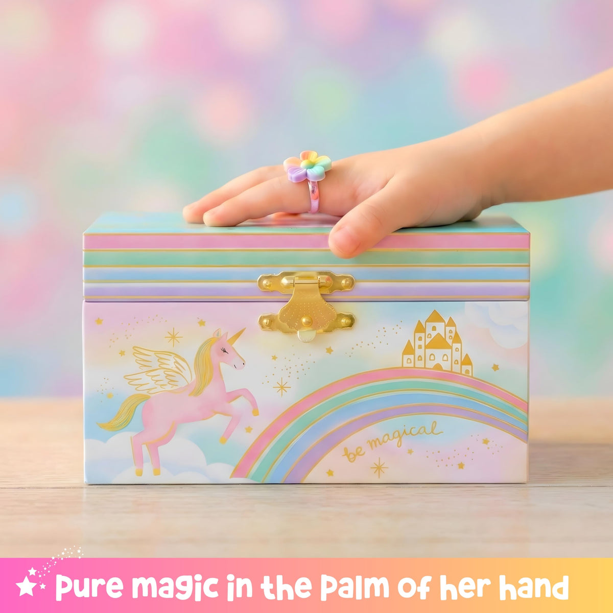 Giggle & Honey® Musical Unicorn Jewelry Box for Girls | Music Boxes for Little Girls, Toddler Jewelry Box for 4 Year Old Kids, Toys for Toddlers, Birthday Gifts for Kids 5-9 Years