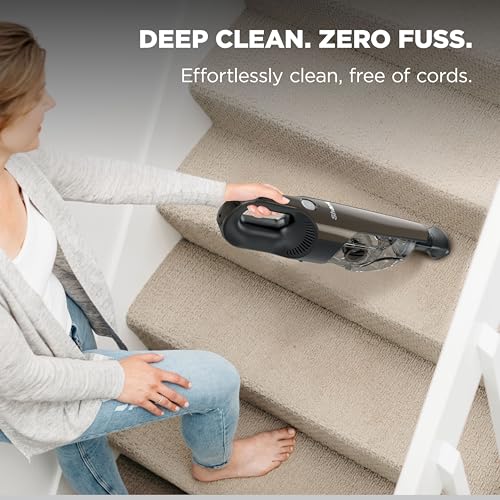 Shark UltraCyclone Pet Pro Plus Cordless Handheld Vacuum, Brown, CH951BR1 | Powerful Suction, Portable Vacuum for Car & Home, Pet Power Brush, Crevice Tool, Scrubbing Brush, XL Dust Cup